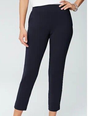 J. Jill Pure Jill Affinity Slim-Leg Crops — Navy